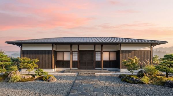 Idea de render arquitectonico: Casa japonesa minimalista Manana