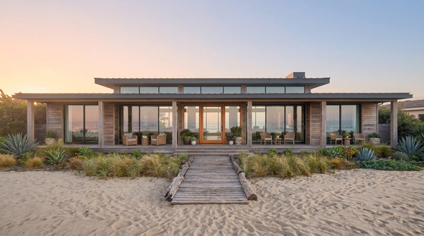 Idea de render arquitectonico: Mansion de playa en Malibu Manana Idea de render arquitectonico: Mansion de playa en Malibu Manana