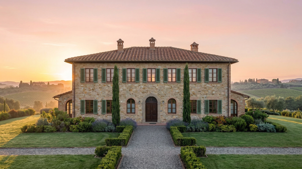 Idea de render arquitectonico: Estate de villa toscana Manana