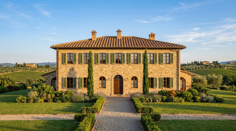 Ideas de render para villa toscana