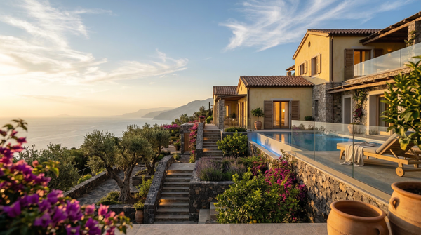 Idea de render arquitectonico: Villa en la costa Amalfi Idea de render arquitectonico: Villa en la costa Amalfi