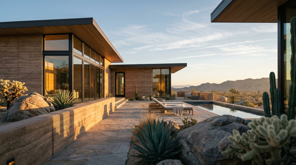 Idea de render arquitectonico: Retiro desertico en Joshua Tree Idea de render arquitectonico: Retiro desertico en Joshua Tree
